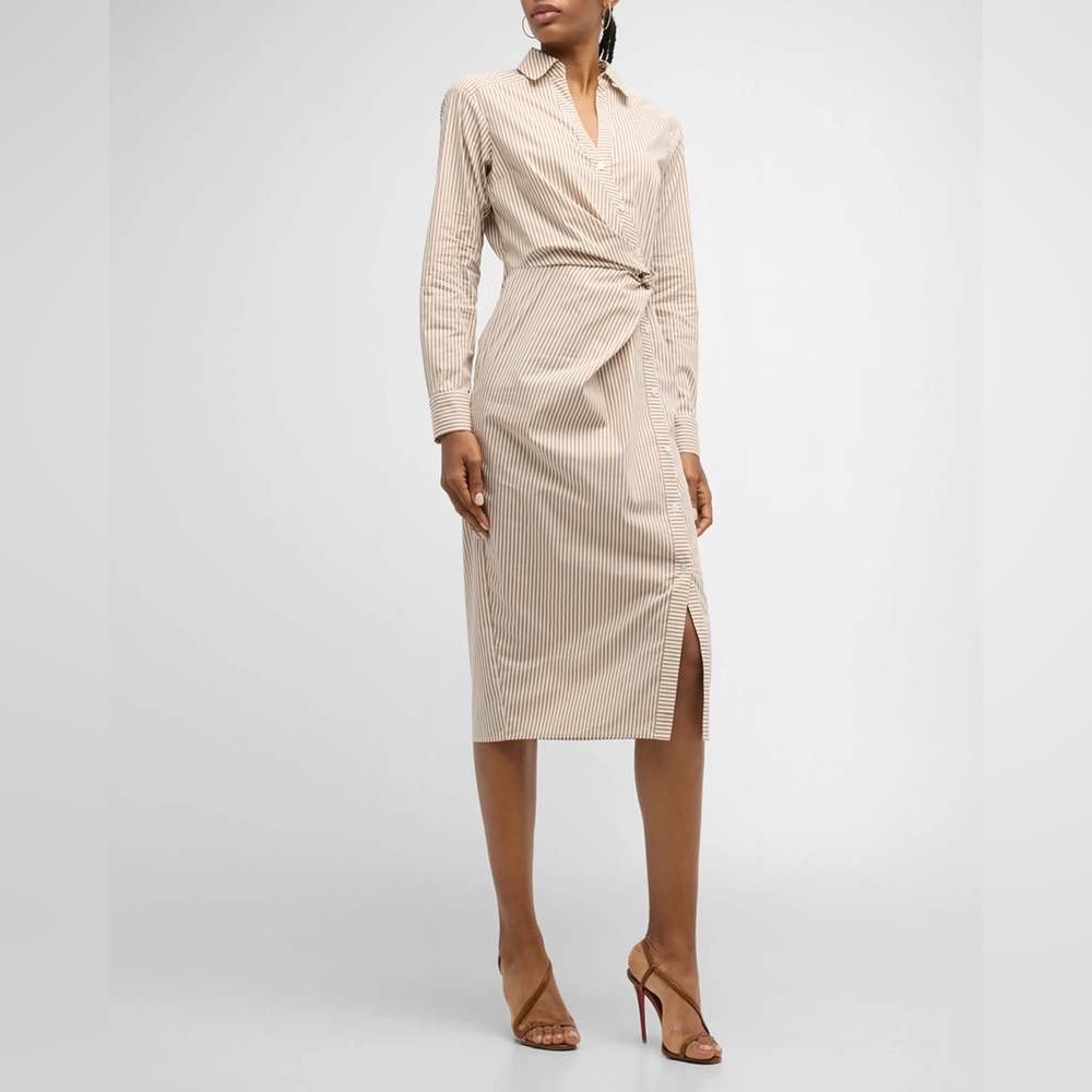 VERONICA BEARD
WRIGHT DRESS - ACORN/WHITE